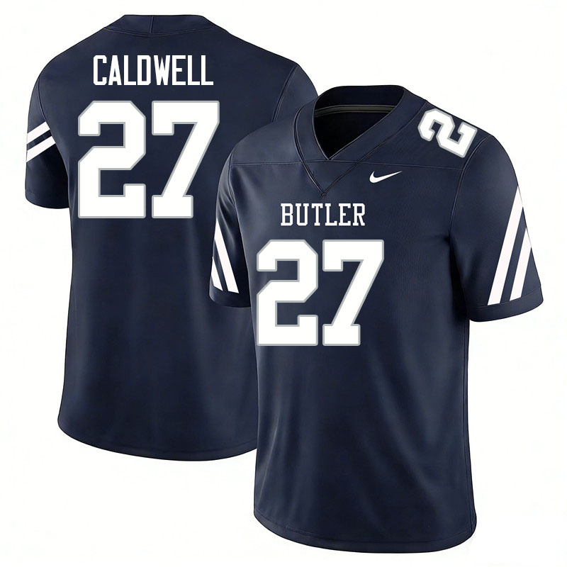 Butler Bulldogs #27 Griffin Caldwell College Football Jerseys,Uniforms-Navy